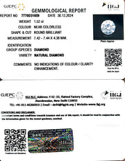 1.52/Cents Natural Diamond with Govt. Lab Certificate-325000